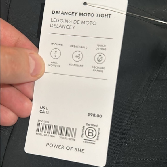 Athleta Delancey Moto Tight // Black - Picture 15 of 16